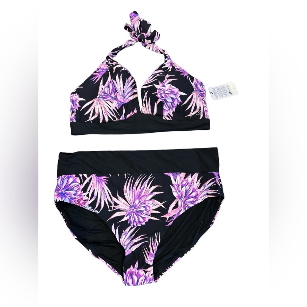 CALIA by Carrie Underwood Women’s Size 2X Bursting Bouquet Print Bikini NWT
